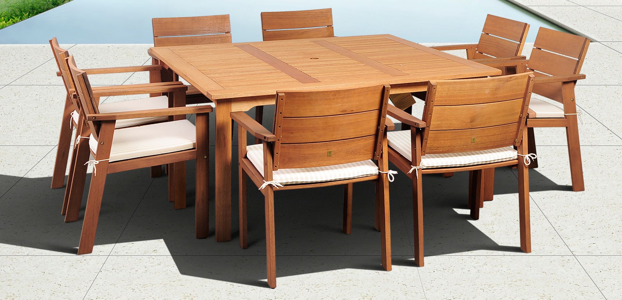 9 piece square dining table set