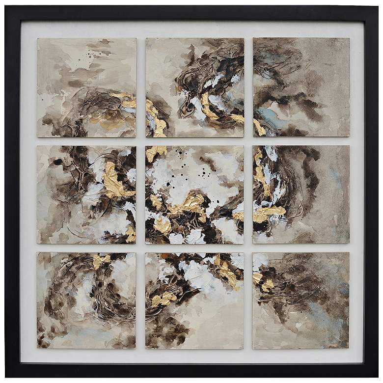 Image 1 9 Times 45 inch Square Tiles Mounted and Framed Wall Art