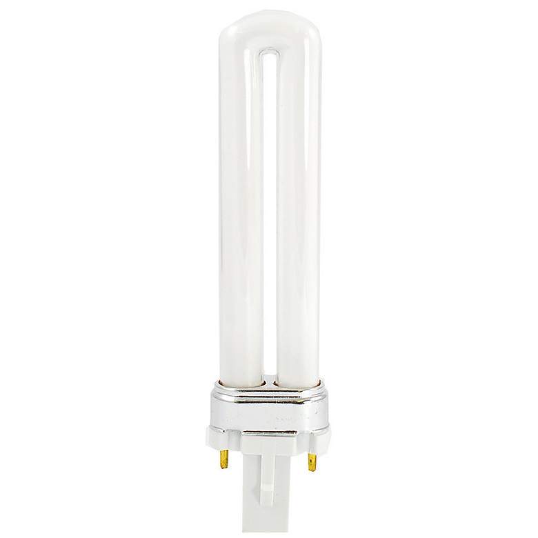 Image 1 9 Watt T4 Compact Fluorescent 3500K G23 Light Bulb