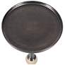 5_9" Wide x 22" High Bronze Metal with Travertine Marble Accent Table more views