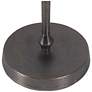 6_9" Wide x 22" High Bronze Metal with Travertine Marble Accent Table more views