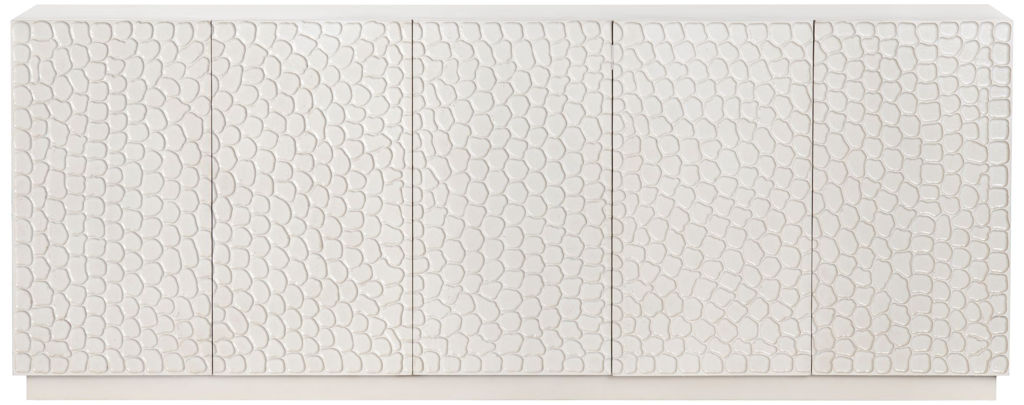 Image 2 90 in. White Solid Wood 5 Door Media Credenza_Sideboard more views