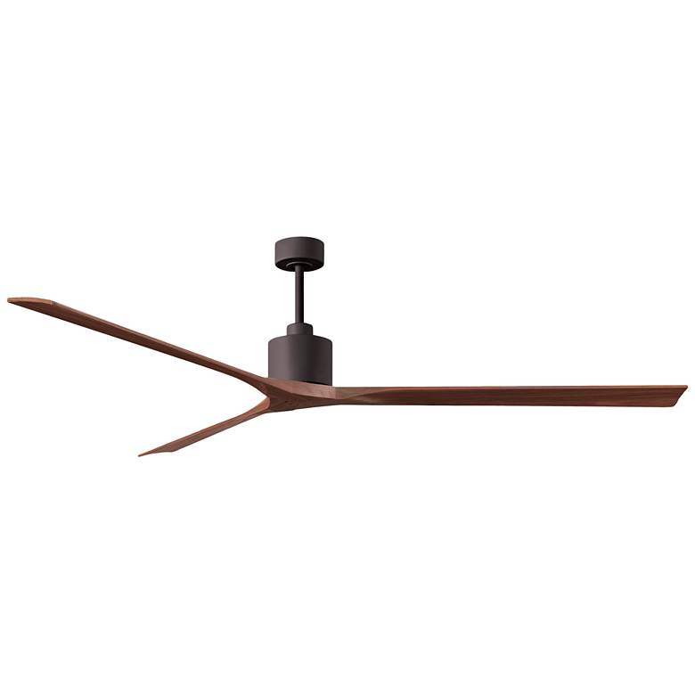 Image 1 90 inch Matthews Nan Bronze Walnut Outdoor Large Ceiling Fan with Remote