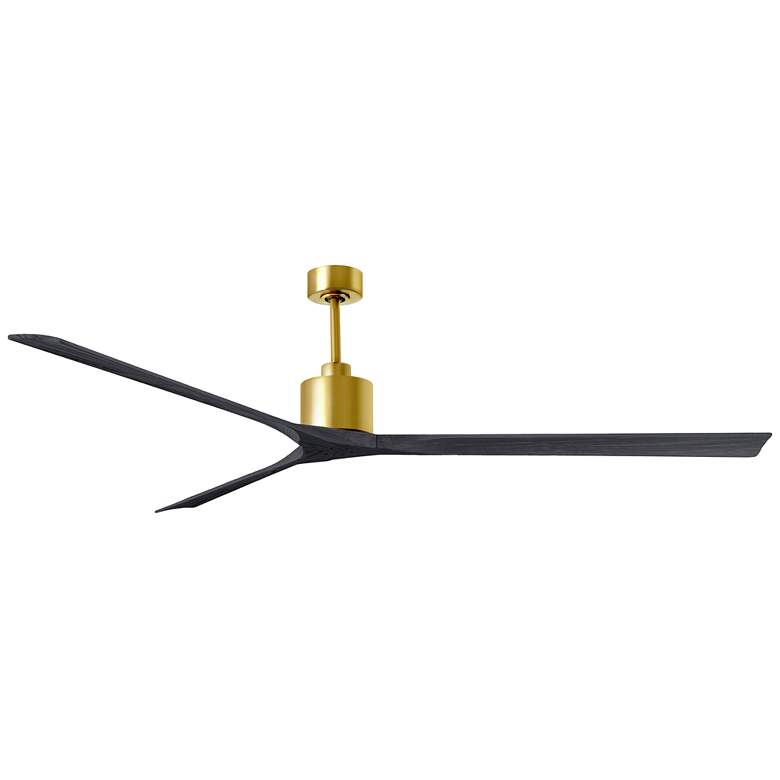 Image 1 90 inch Matthews Nan XL Brass Black Outdoor Large Ceiling Fan with Remote