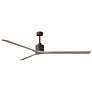 90" Matthews Nan XL Bronze Gray Outdoor Large Ceiling Fan with Remote