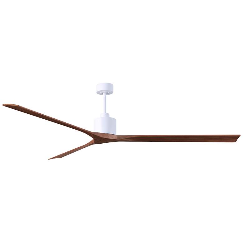 Image 1 90 inch Matthews Nan XL White Walnut Outdoor Large Ceiling Fan with Remote