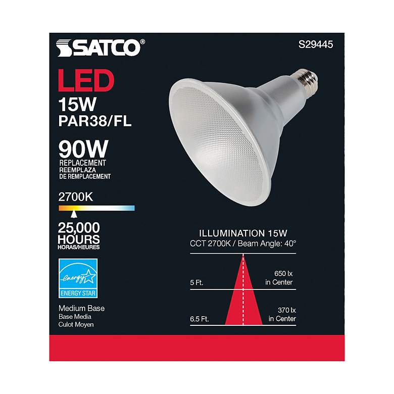 Image 6 90 Watt Equivalent Satco Gray 15W LED Dimmable Standard Bulb more views