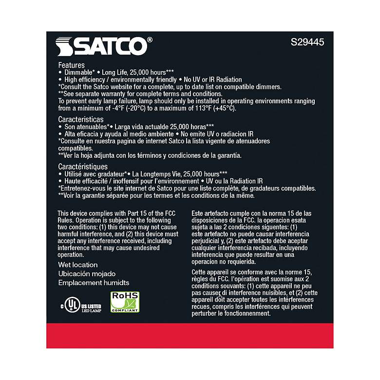 Image 7 90 Watt Equivalent Satco Gray 15W LED Dimmable Standard Bulb more views