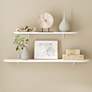 1_Catalina 35 1/2" Wide Matte White Wood Floating Wall Shelf in scene