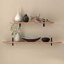 1_Catalina 47 1/4"W American Walnut Wood Floating Wall Shelf in scene