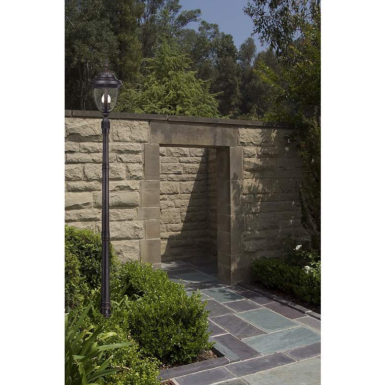 Image 1 Casa Sierra 24 1/2" High Bronze Finish Traditional Post Mount in scene