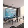 1_Cass 48" Wide Satin Nickel LED Linear Pendant in scene