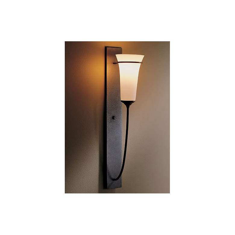 Image 1 Hubbardton Forge Banded Torchiere Style Wall Sconce in scene