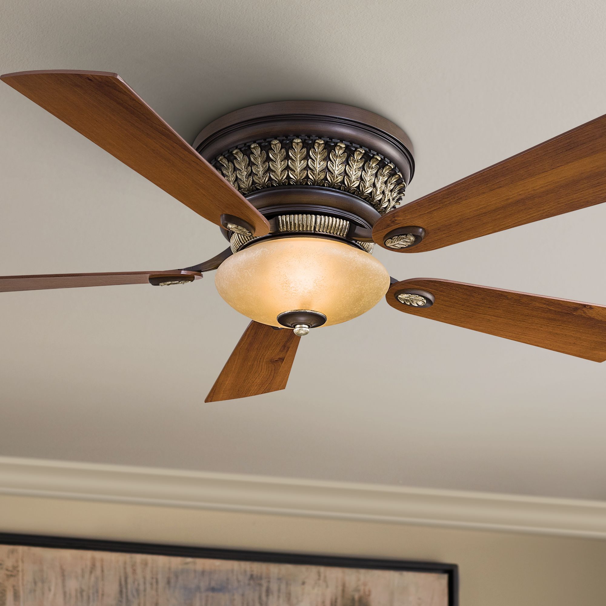5 Blade, Bronze, Hugger Flush Mount, Ceiling Fans Lamps Plus