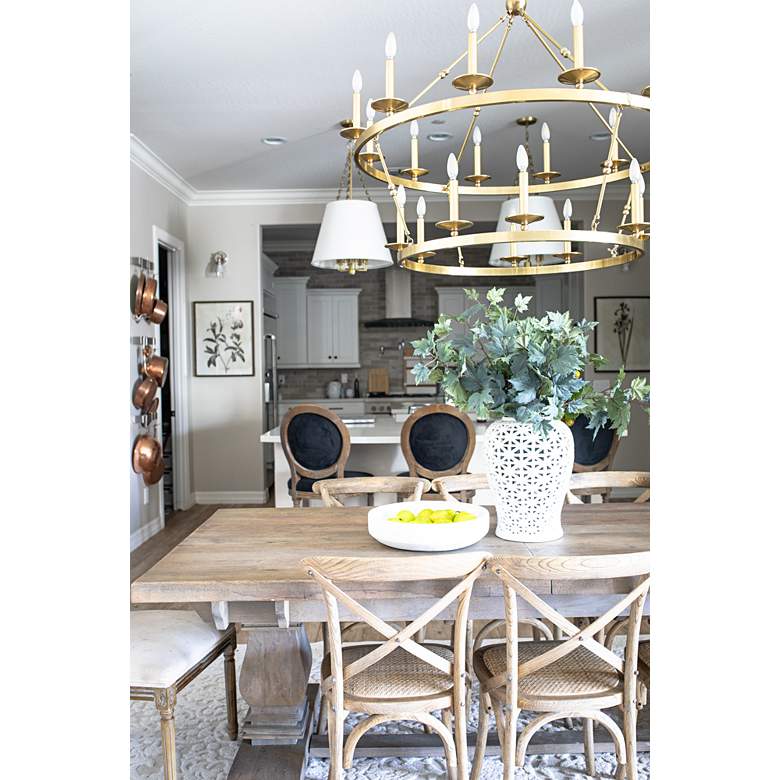 Image 1 Hudson Valley Burdett 15" Wide Aged Brass Pendant Light in scene