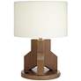 90X51 - Tripod Walnut Look Table Lamp with 1 USB at Base