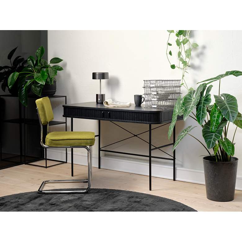 Image 1 Nessa Green Corduroy Accent Chairs Set of 2 in scene