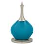 Color Plus Jule 62&quot; Caribbean Sea Blue Modern Floor Lamp