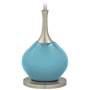 Color Plus Jule 62&quot; High Modern Nautilus Blue Floor Lamp