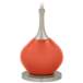 Color Plus 62&quot; High Modern Glass Daring Orange Floor Lamp