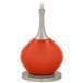 Color Plus Jule 62&quot; Modern Glass Daredevil Orange Floor Lamp