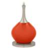 Color Plus Jule 62&quot; Modern Glass Daredevil Orange Floor Lamp