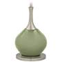 Color Plus Jule 62&quot; High Modern Glass Majolica Green Floor Lamp