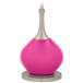 Color Plus Jule 62&quot; HighModern Glass Fuchsia Pink Floor Lamp