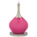 Color Plus Jule 62&quot; High Modern Glass Blossom Pink Floor Lamp