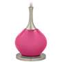 Color Plus Jule 62&quot; High Modern Glass Blossom Pink Floor Lamp