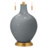 Software Gray Toby Brass Accents Table Lamp