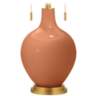 Baked Clay Toby Brass Accents Table Lamp