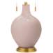 Color Plus Toby Brass 28&quot; Modern Glass Glamour Pink Table Lamp
