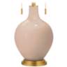 Italian Coral Toby Brass Accents Table Lamp