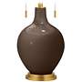 Color Plus Toby Brass 28&quot; Carafe Brown Glass Table Lamp