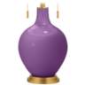 Passionate Purple Toby Brass Accents Table Lamp