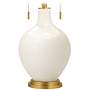 Color Plus Toby Brass 28&quot; West Highland White Glass Table Lamp