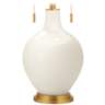 Color Plus Toby Brass 28&quot; West Highland White Table Lamp with Dimmer