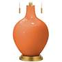 Celosia Orange Toby Brass Accents Table Lamp