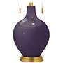 Quixotic Plum Toby Brass Accents Table Lamp with Dimmer