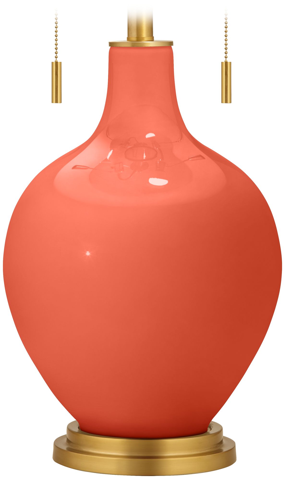 Daring Orange Toby Brass Accents Table Lamp