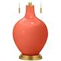 Daring Orange Toby Brass Accents Table Lamp