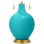 Surfer Blue Toby Brass Accents Table Lamp