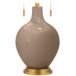 Mocha Toby Brass Accents Table Lamp