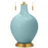 Raindrop Toby Brass Accents Table Lamp