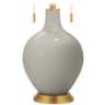 Requisite Gray Toby Brass Accents Table Lamp
