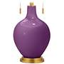 Kimono Violet Toby Brass Accents Table Lamp