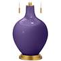 Izmir Purple Toby Brass Accents Table Lamp