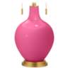 Blossom Pink Toby Brass Accents Table Lamp