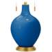 Hyper Blue Toby Brass Accents Table Lamp